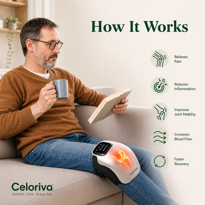 Celoriva™ Heated Knee Massager with Red Light Therapy
