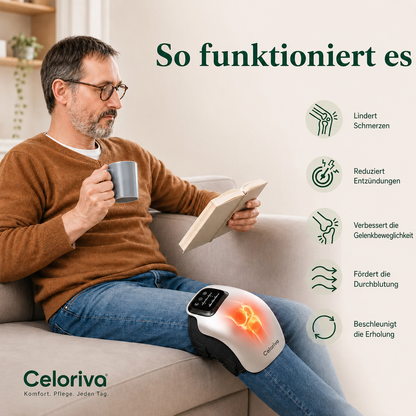 Celoriva™  Beheiztes Knie-Massagegerät mit Rotlichttherapie