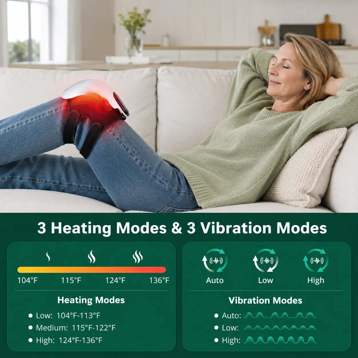 Celoriva™ Heated Knee Massager with Red Light Therapy