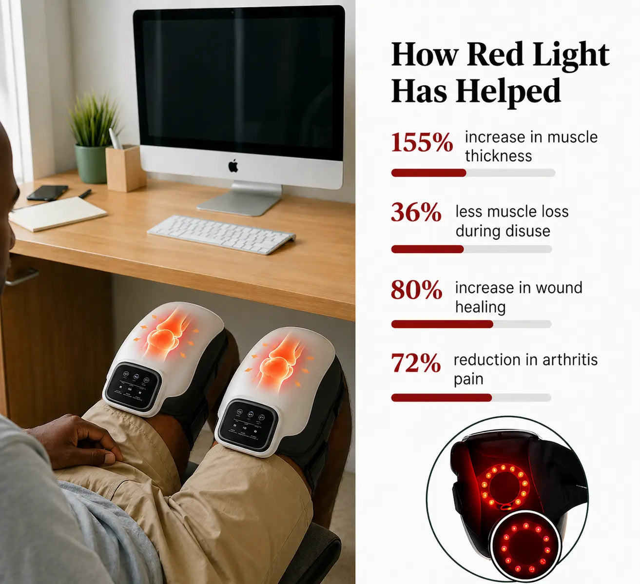Celoriva™ Heated Knee Massager with Red Light Therapy